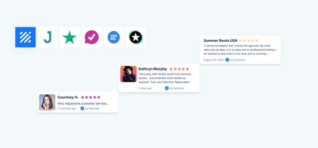 Add product reviews to social proof notifications
